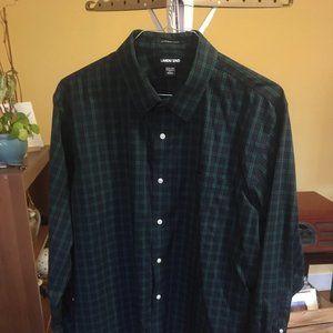 Land's End Button Down Plaid Shirt